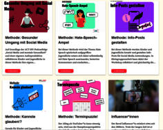 Vorschaubilder, die unterschiedliche Methoden aus dem ACT-ON!-Projekt zeigen.