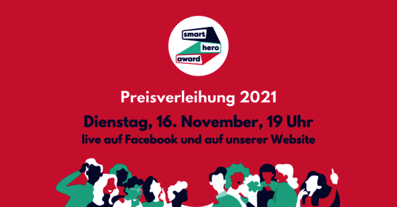 Sharepic mit Datum und Uhrzeit der Preisverleihung 2021  