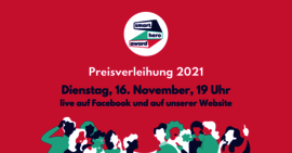 Smart Hero Award: Preisverleihung 2021 Dinstag, 16. November, 19 Uhr live auf Facebook und auf unserer Webseite