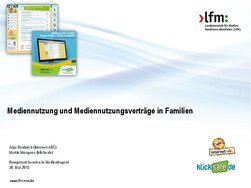 Ansicht: Mediennutzung und Mediennutzungsverträge in Familien 