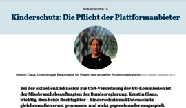 Ansicht: Kinderschutz: Die Pflicht der Plattformanbieter 