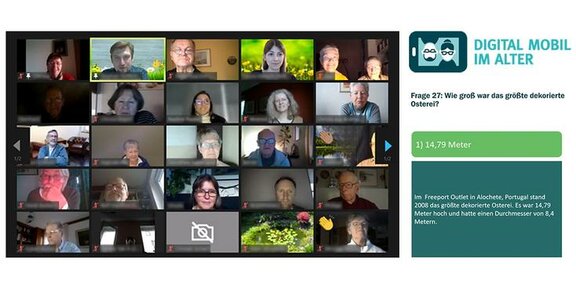 Digitale Spielenachmittage in Zoom im Rahmen des Projekts Digital mobil im Alter  