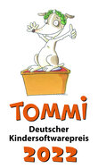 Ein Comichund, der auf einem Podest steht und den Daumen in die Höhe reckt sowie einen Lorbeerkranz trägt. 