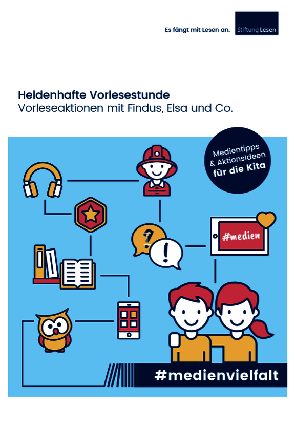 ©Screenshot #medienvielfalt Stiftung Lesen Screenshot vom Cover zur Heldenhaften Vorlesestudie des Projektes #medienvielfalt