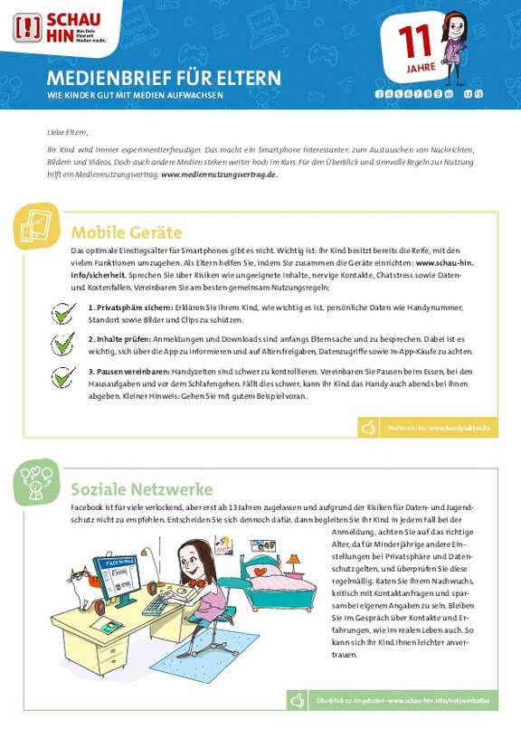Ansicht: Medienbrief für Eltern - 11 Jahre Wie Kinder gut mit Medien aufwachsen