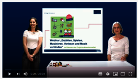 Screenshot Webinar VI - Erzählen, Spielen, Musizieren