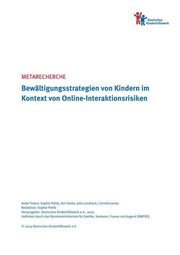 Ansicht: Bewältigungsstrategien von Kindern im 
Kontext von Online-Interaktionsrisiken 