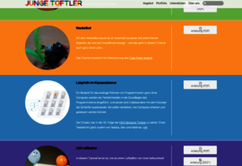 Junge Tüftler Webseite