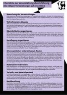 Ansicht: Checkliste zur Veranstaltungsdurchführung | Kultur trifft Digital Alle nötigen Vorbereitungen auf einen Blick