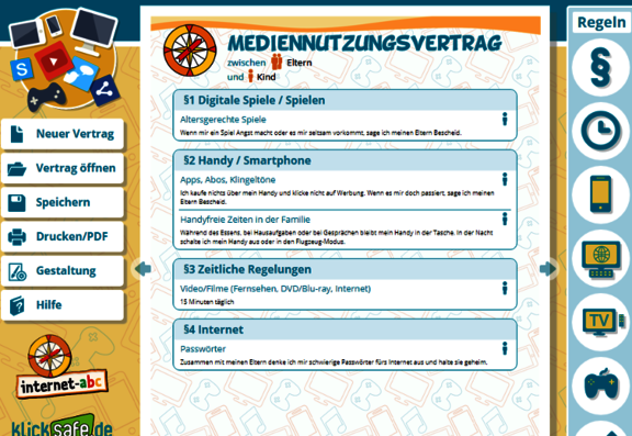 Mediennutzungsvertrag