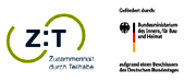 Zwei Logo der Fördermittelgeber: links Zusammenhalt durch Teilhabe, rechts Bundesministerium des Innern, für Bau und Heimat