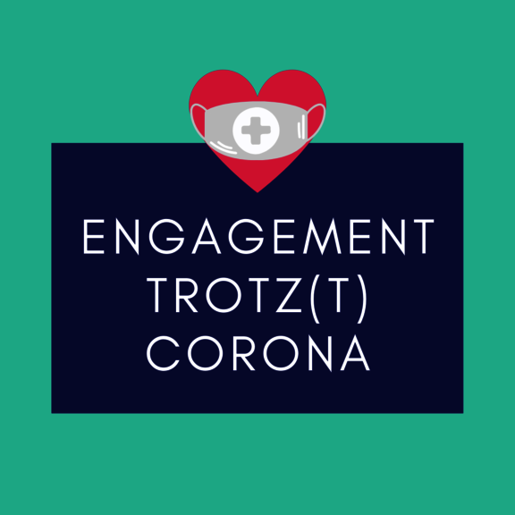 Engagement trotz(t) Corona mit Krankenschwesternherz  