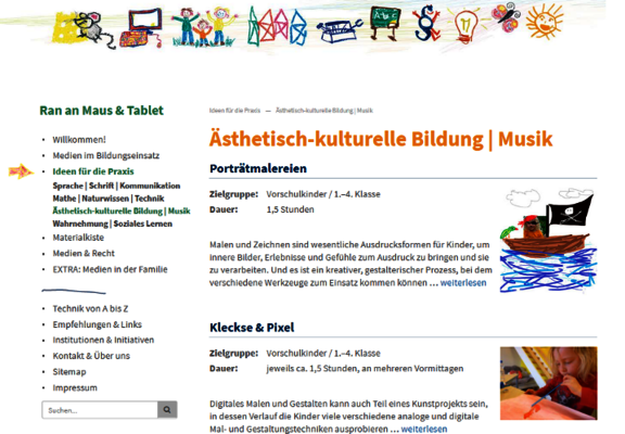 Ran an Maus und Tablet