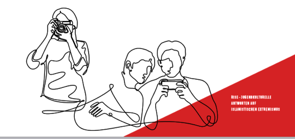 Comichafte Darstellungen von Menschen mit Medien