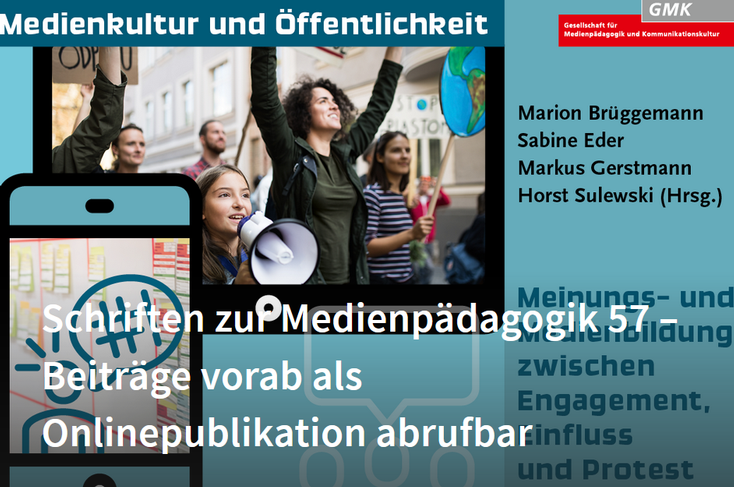 Ansicht: Cover des GMK-Bandes Medienkultur und Öffentlichkeit - Meinungs- und Medienbildung zwischen Engagement, Einfluss und Protest