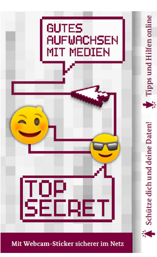 Emojis und Text "Gutes Aufwachsen mit Medien"