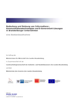 Buchtitel: Bedeutung und Nutzung von IKT und E-Government-Lösungen in Brandenburger Unternehmen