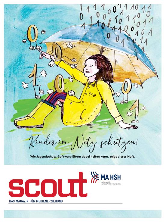 Ansicht: scout-Magazin: Kinder im Netz schützen Wie Jugendschutz-Software Eltern dabei helfen kann, zeigt dieses Heft. Heft 2/2017